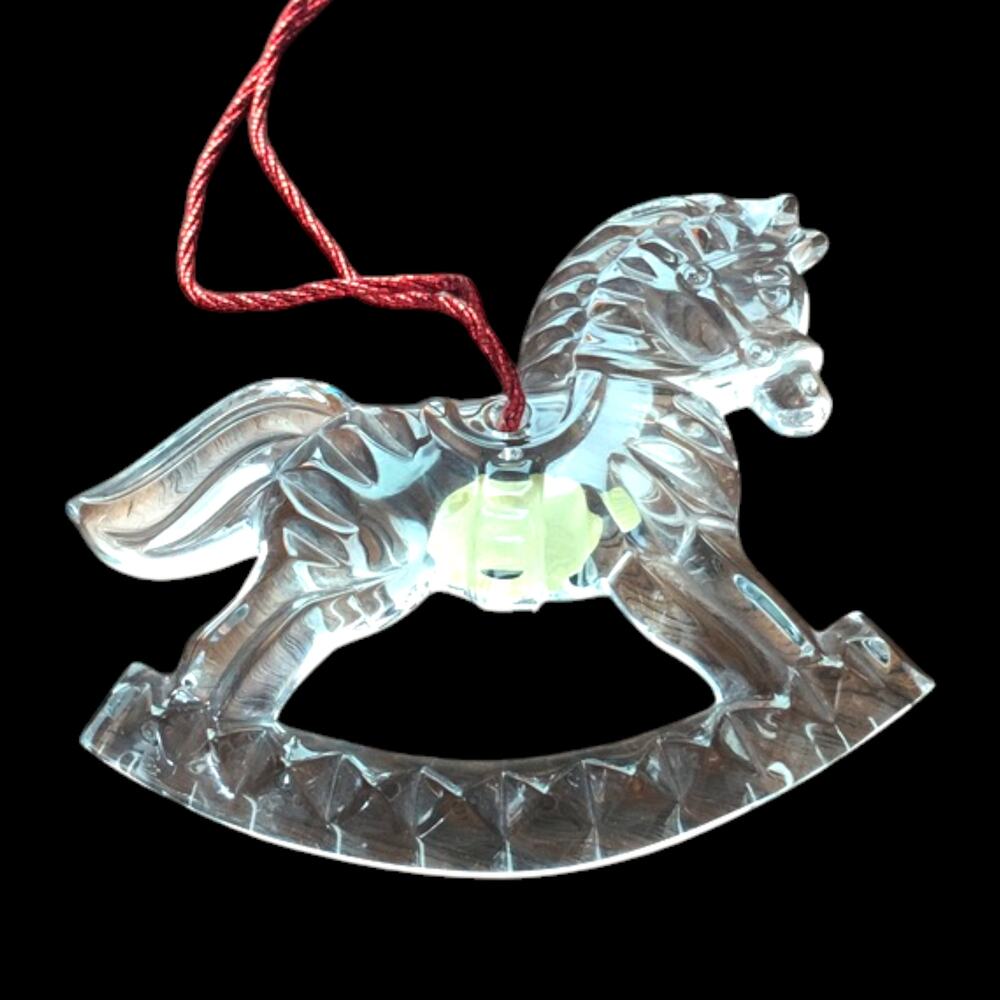 VTG Gorham Crystal Rocking Horse ornament - Vintage, West Germany